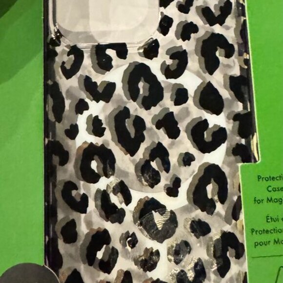 kate spade Other - Kate Spade Leopard Print Phone Case - Black, Brown, and Gold-open box